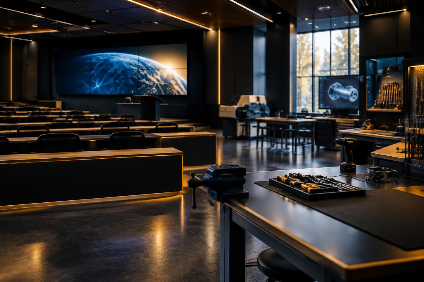 Conceptual youth workforce training industry imagery — not a KADULI facility