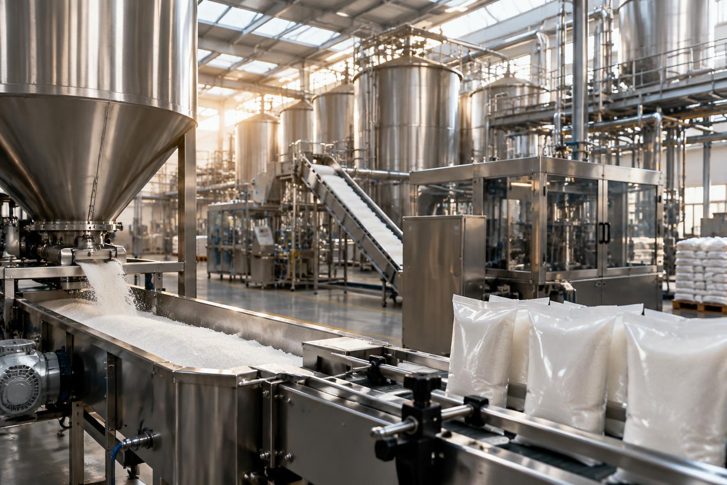 Conceptual food manufacturing industry imagery — not a KADULI facility